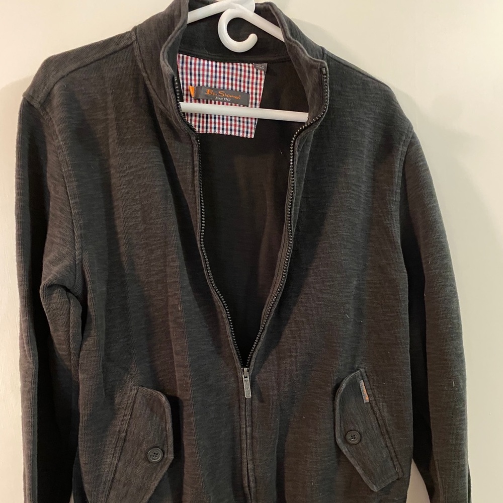 Ben Sherman zipup jacket,charcoal color, small